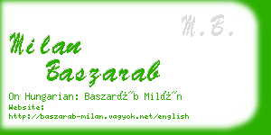 milan baszarab business card